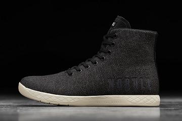 Men's Nobull High-Top Heather Trainers Black | SG J2191P